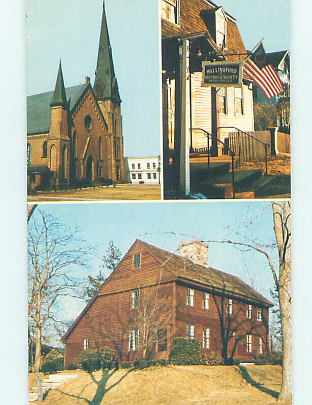 Pre-1980 CHURCH SCENE Wallingford Connecticut CT AD0860
