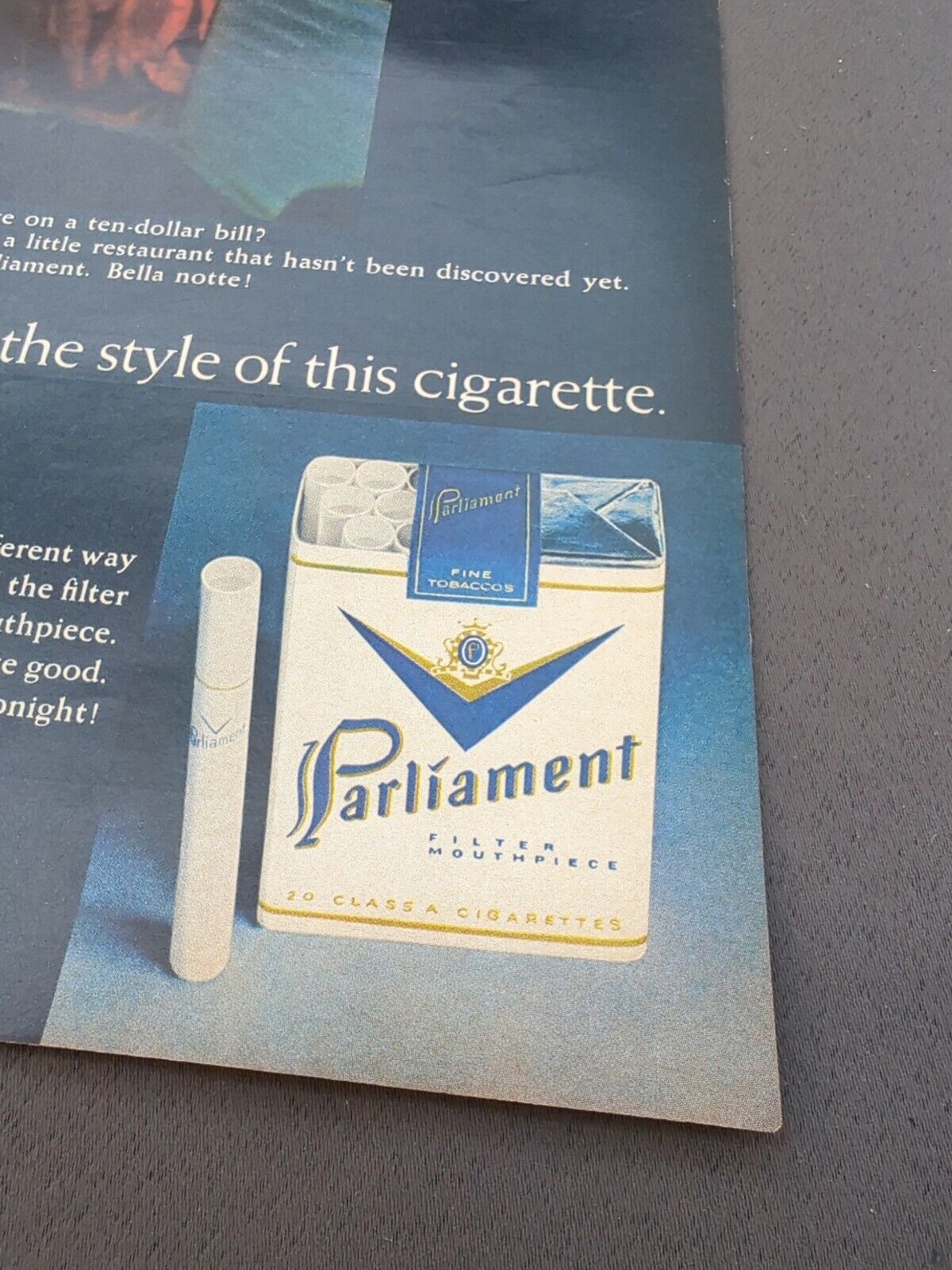 Parliament Cigarette Advertisement 1960s