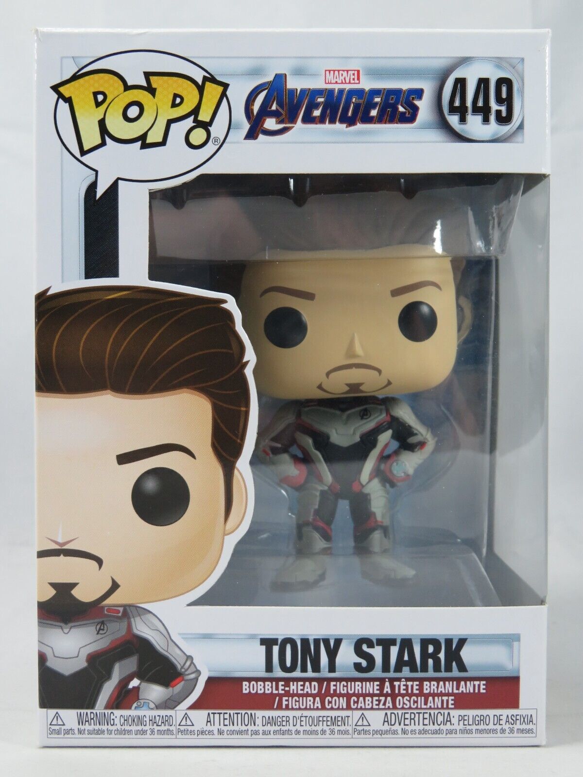 Marvel Funko Pop - Tony Stark - Avengers: Endgame - No. 449 - Free Protector