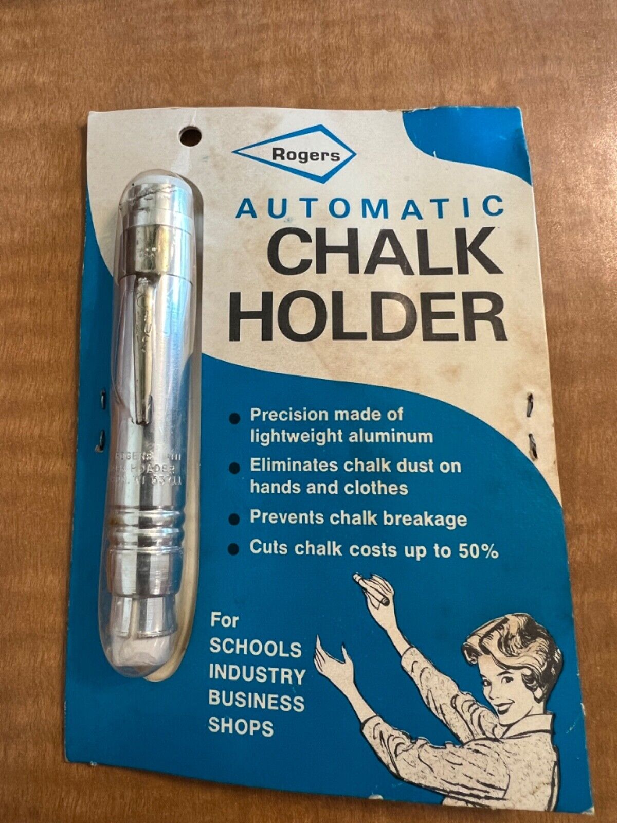 Vintage Rogers Automatic Chalk Holder w Pocket Clip - New in Package  