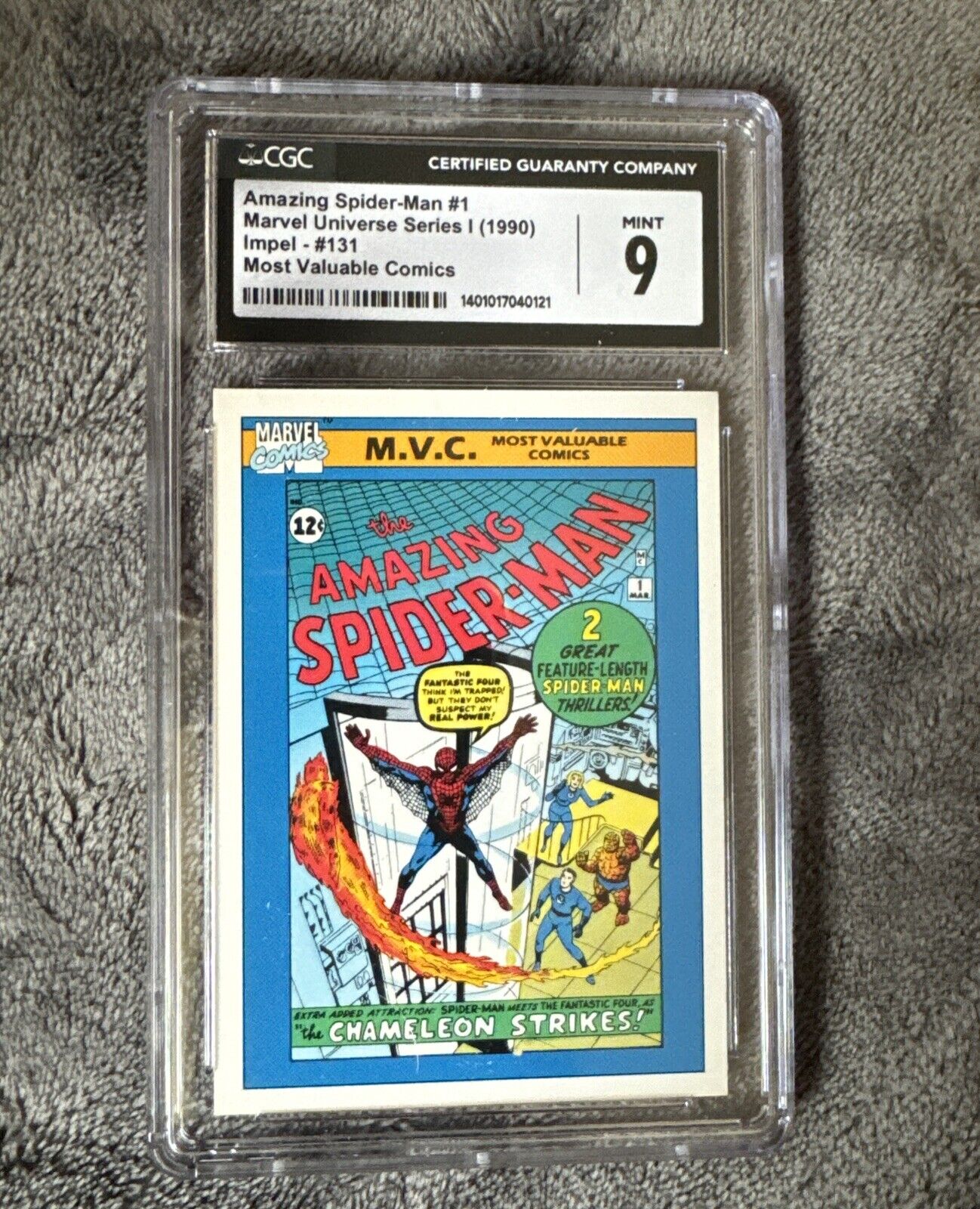 1990 Impel Marvel Universe #131 Amazing Spider-Man #1 CGC 9 Mint
