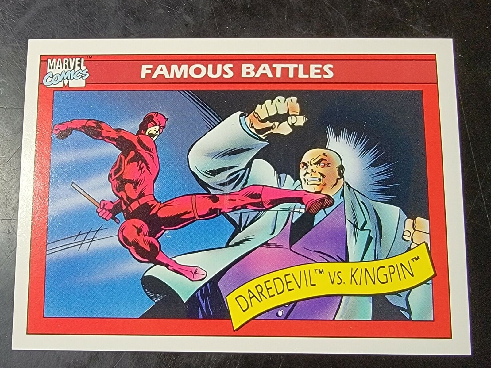 1990 Impel Marvel Comics #95 Daredevil vs Kingpin *BUY 2 GET 1 FREE*