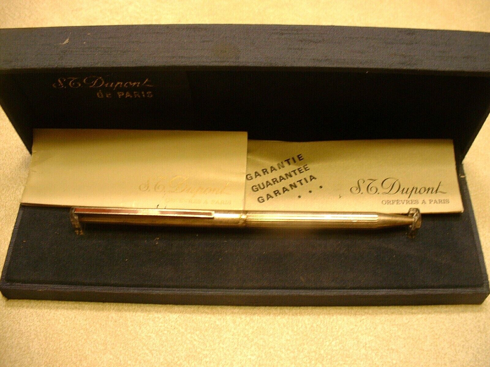 Vintage S. T . Dupont Sterling Silver Ball Point Pen