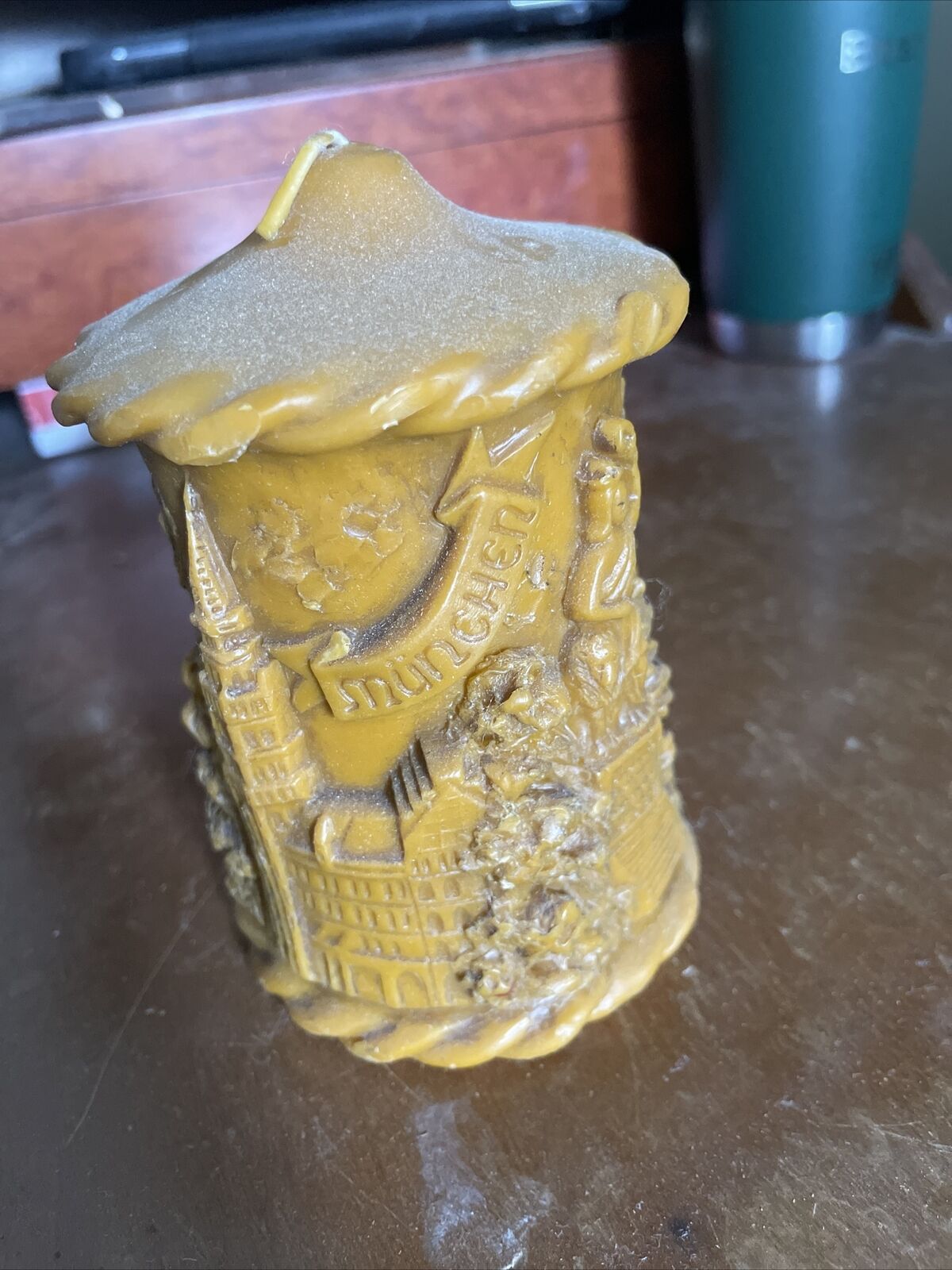 vintage german carved candle