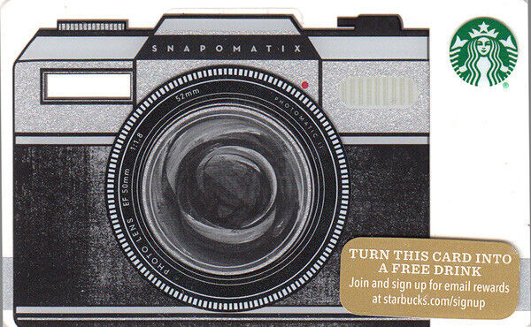 Starbucks Card 2015 Old School Camera  Collectible NEW