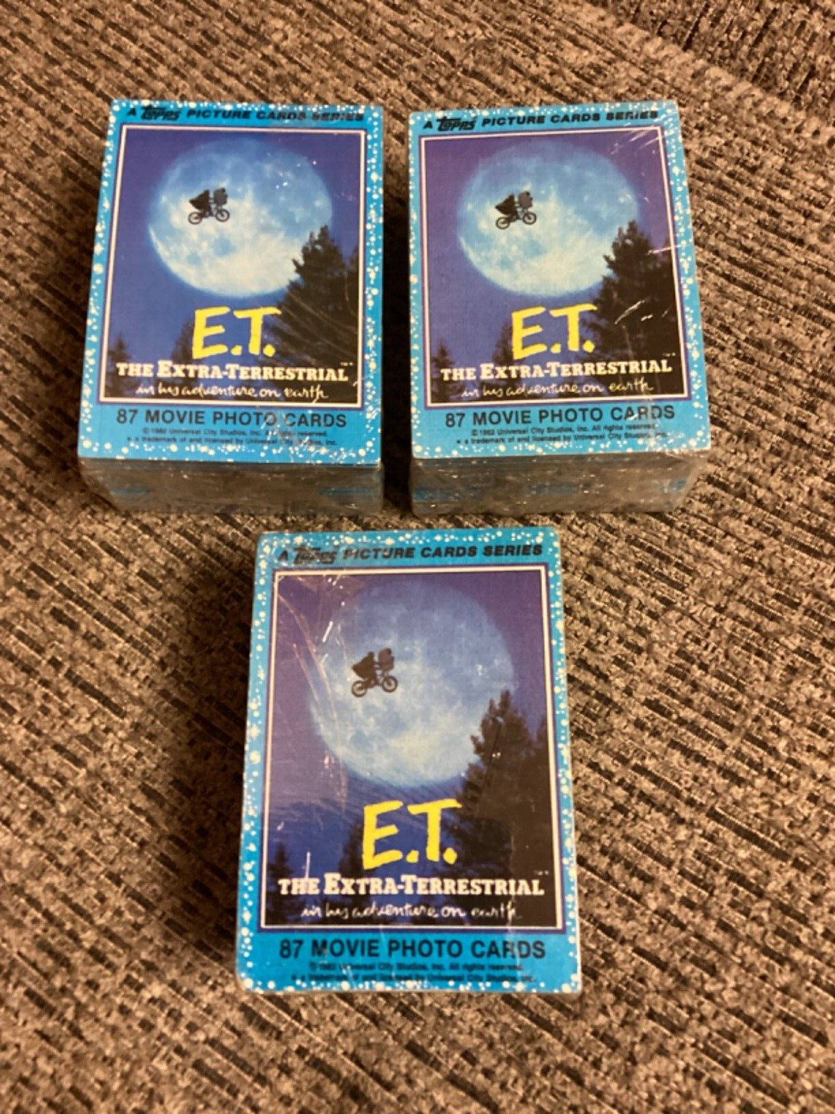 (3) 1982 Topps THE EXTRA-TERRESTRIAL (E.T.) Complete Sets - 87 Cards Per Set