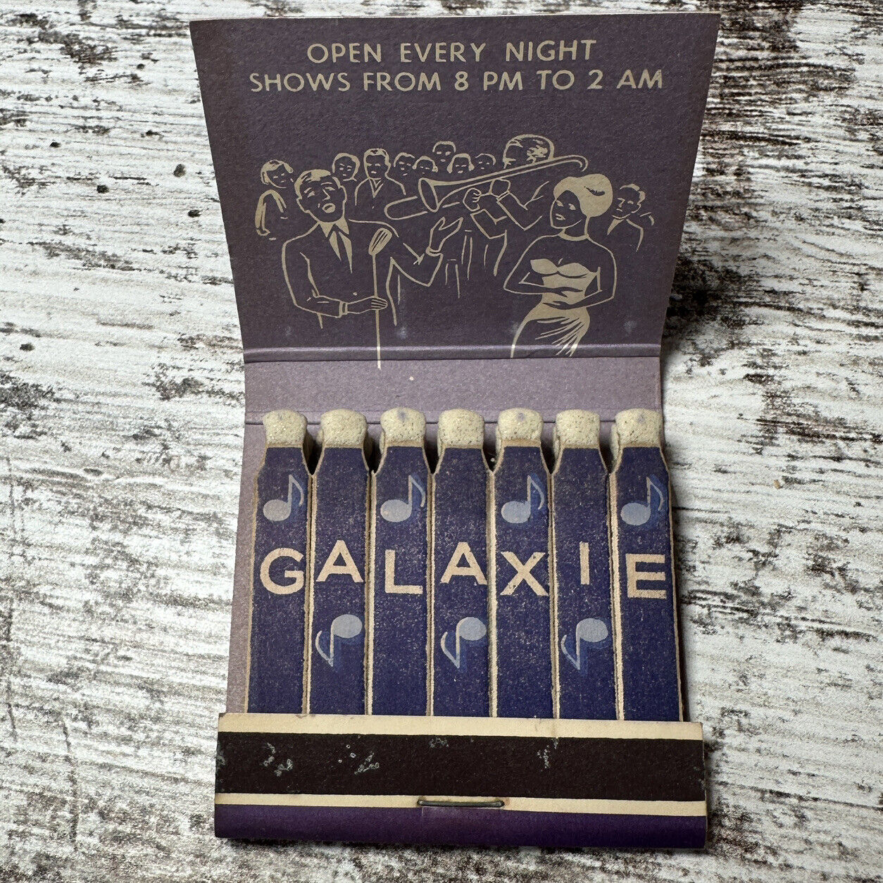 GALAXIE Night Club San Francisco CA Advertising Matchbook Vintage 1960s