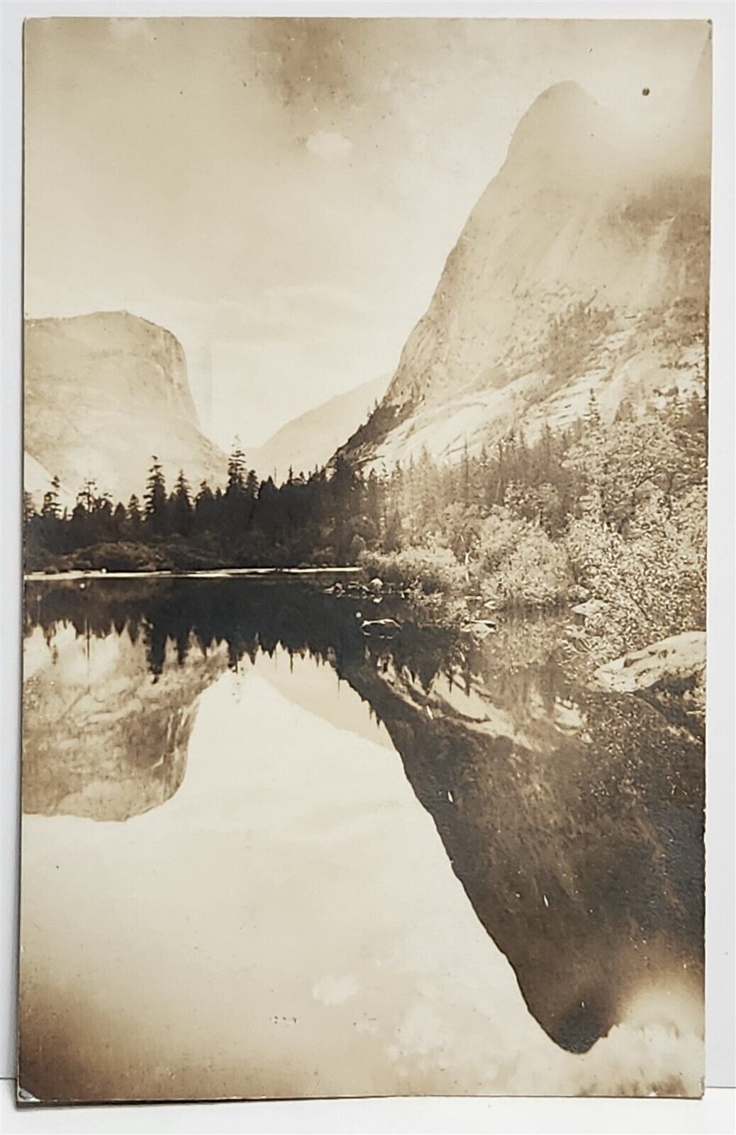 1931 Mirror Lake with Mount Watkins in the Background, Yosemite, CA RPPC