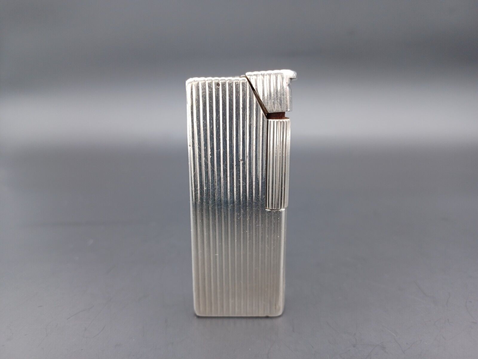 Rare Dunhill Aldunil Gas Lighter - Sterling Silver - Made In France - AM 17-0884