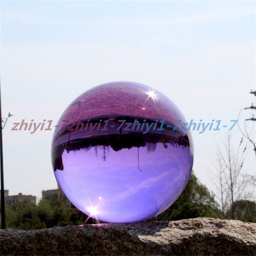Rare Natural Quartz Purple Magic Crystal Healing Ball Gems Sphere 40-100mm+Stand