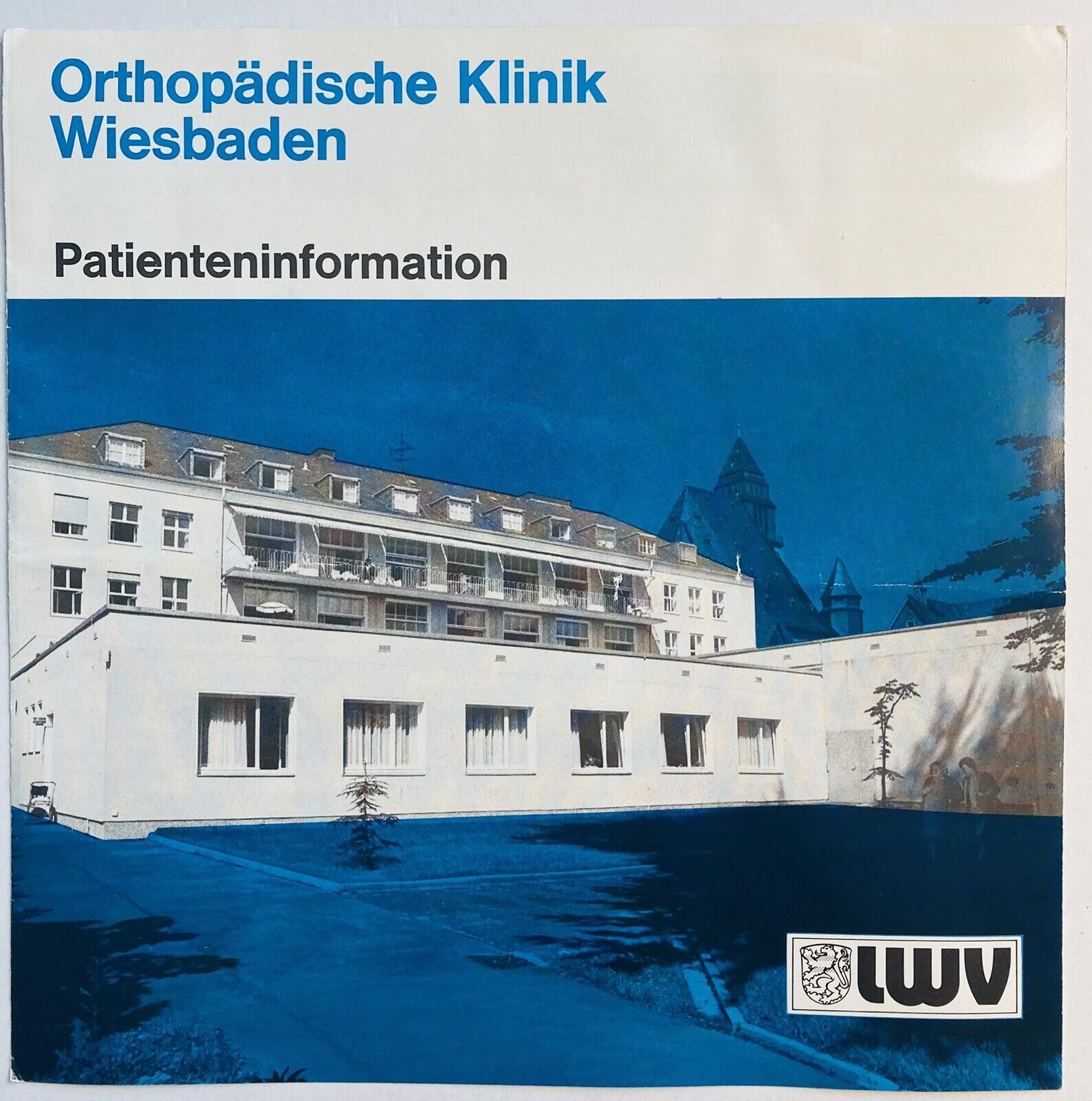 Orthopadische Klinik Wiesbaden Vintage Brochure Germany Hospital Clinic German