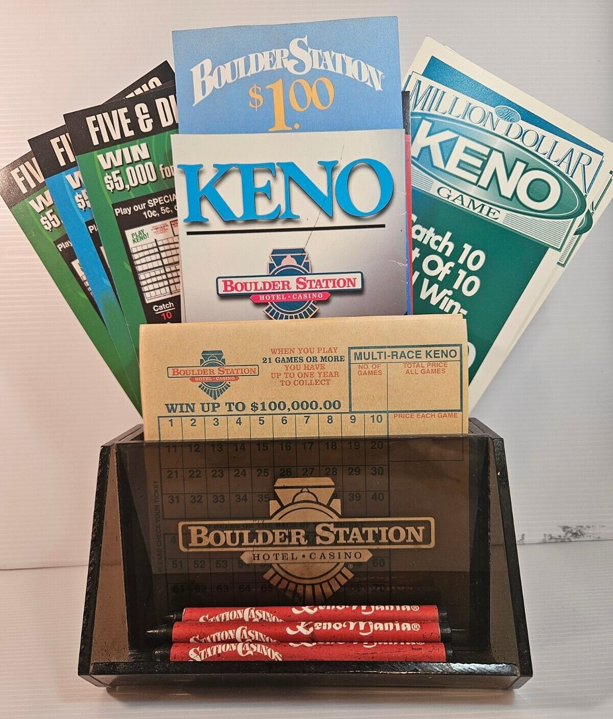 Boulder Station Casino Las Vegas Vintage Keno Rack