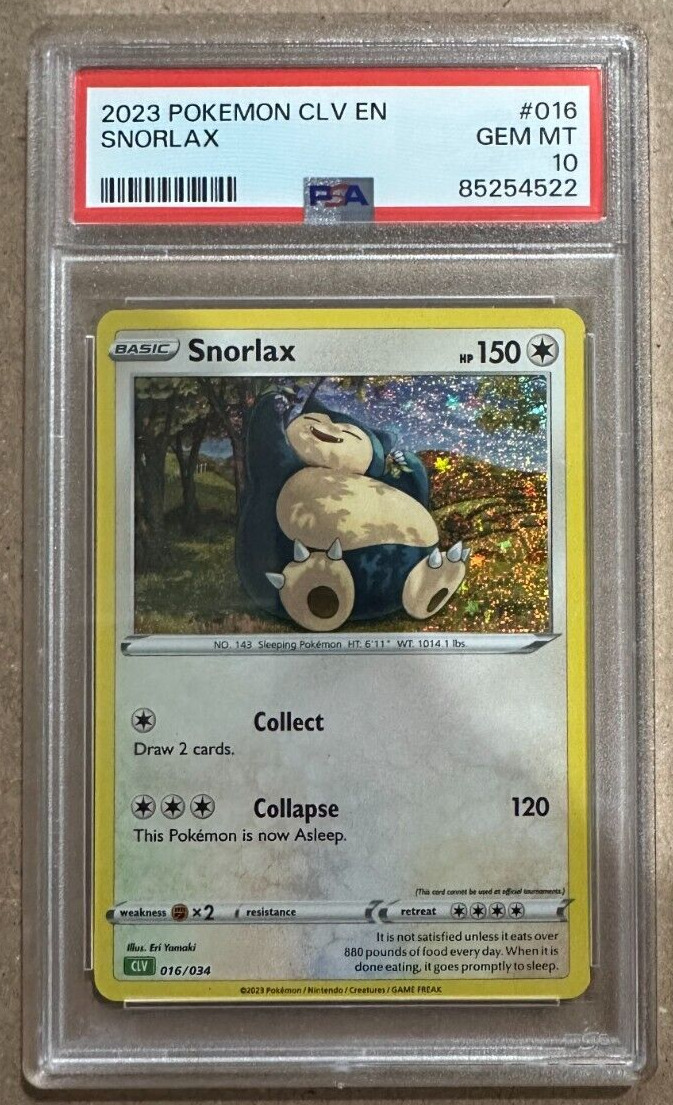 2023 Pokemon Classic Collection 016 Snorlax Holo English PSA 10 graded card