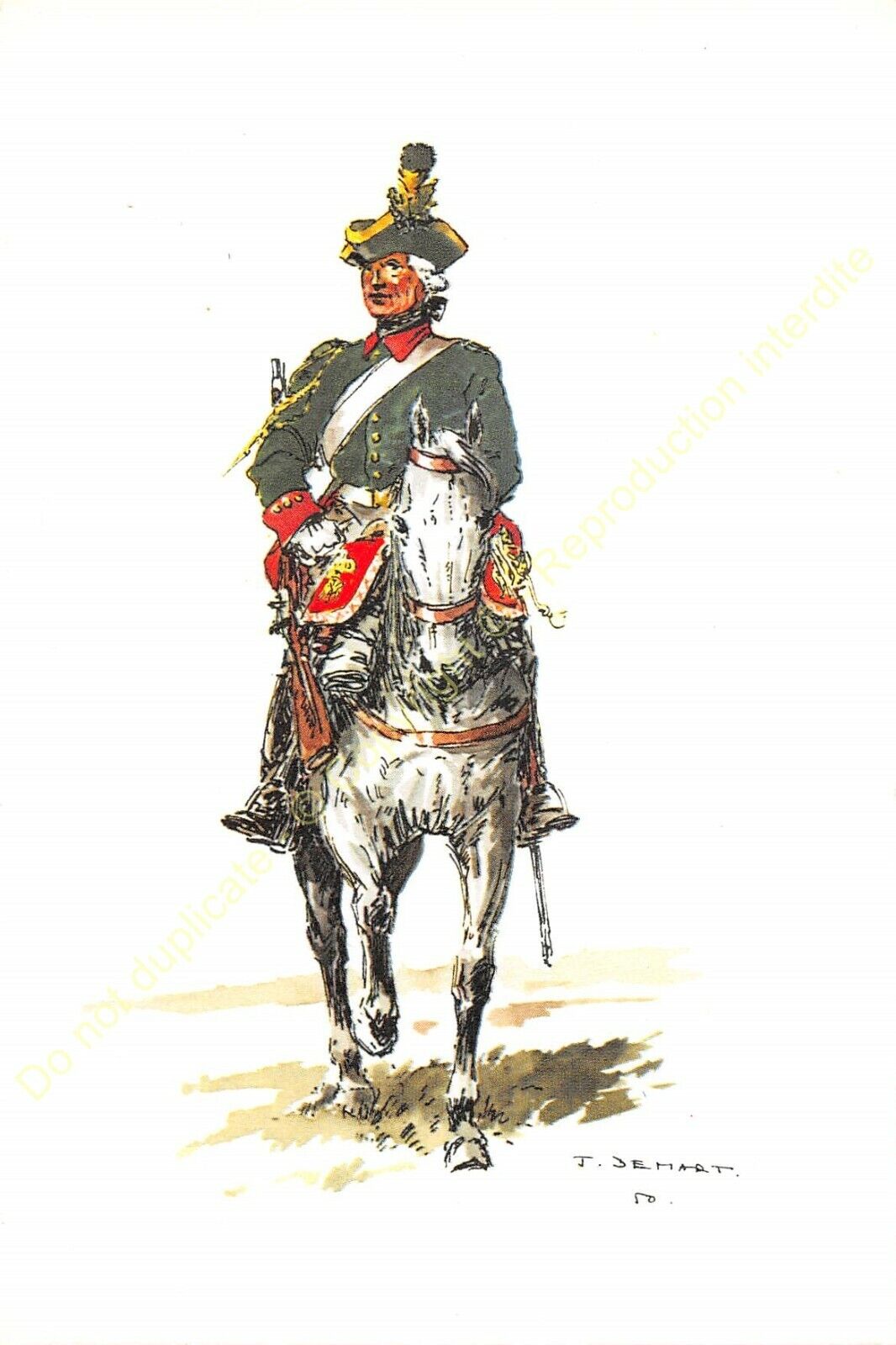 Illustration J.Demart Militaria Belgium Dragon Of Lead 1734