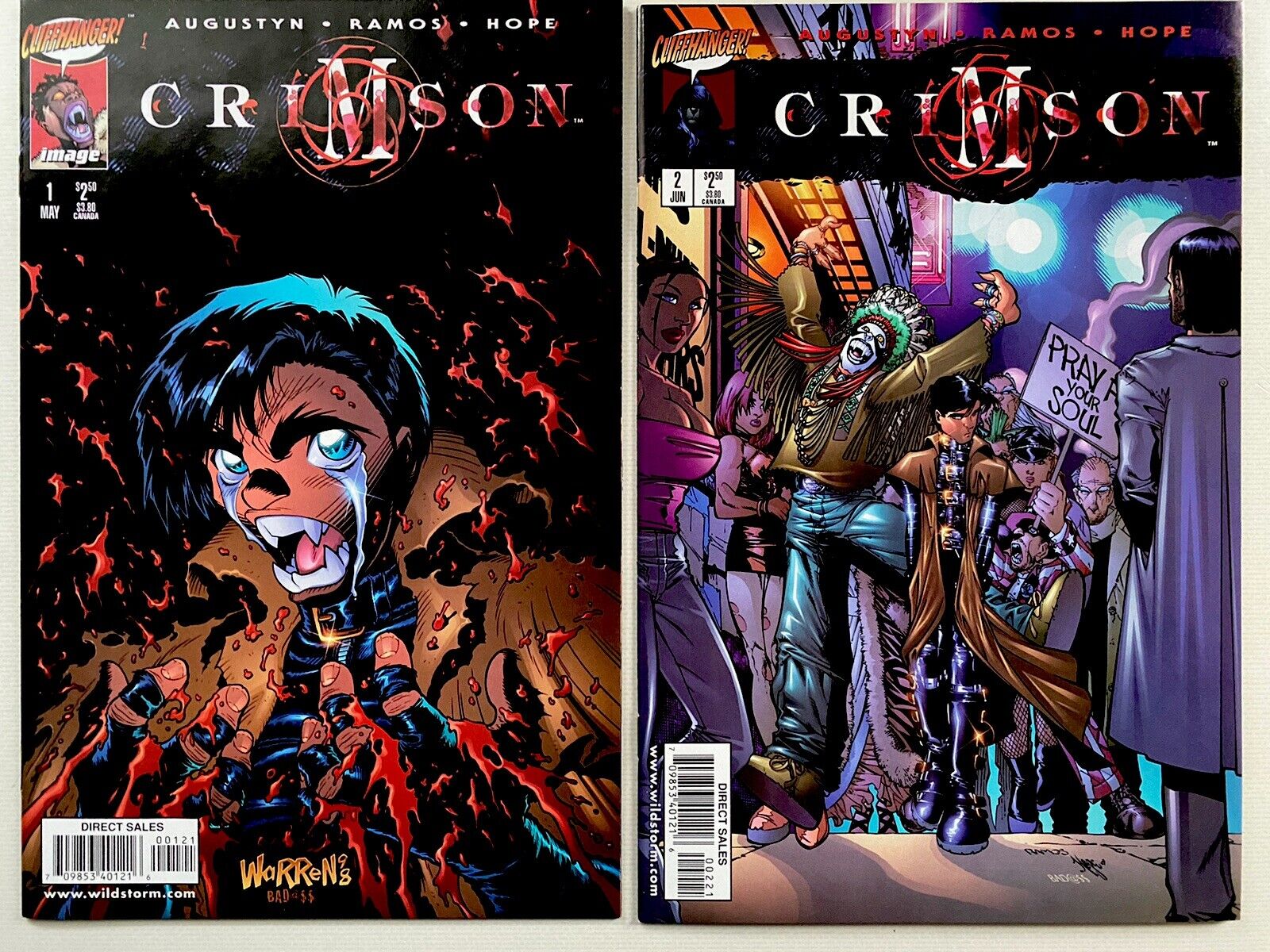 Crimson #1, #2 ~ Cliffhanger Image Comic 1998 ~ 2 Books