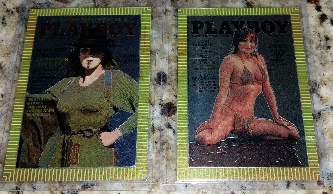 2 Different Bo Derek Perfect 1995 Playboy Chromium Cover Cards Edition 1 MINT