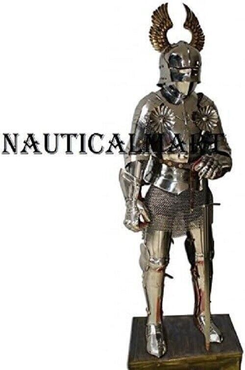 NauticalMart Medieval Knight Wearable Full Suit of Armor with Chainmail