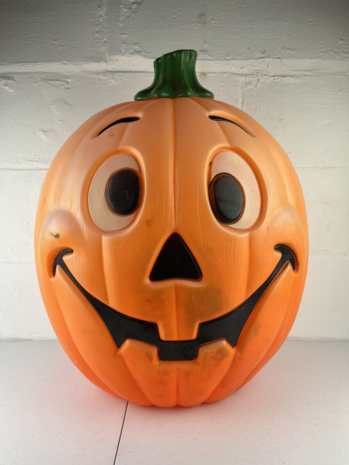 Vintage 1997 Pumpkin Blow Mold 24” Halloween Jack O Lantern Decor Grand Venture