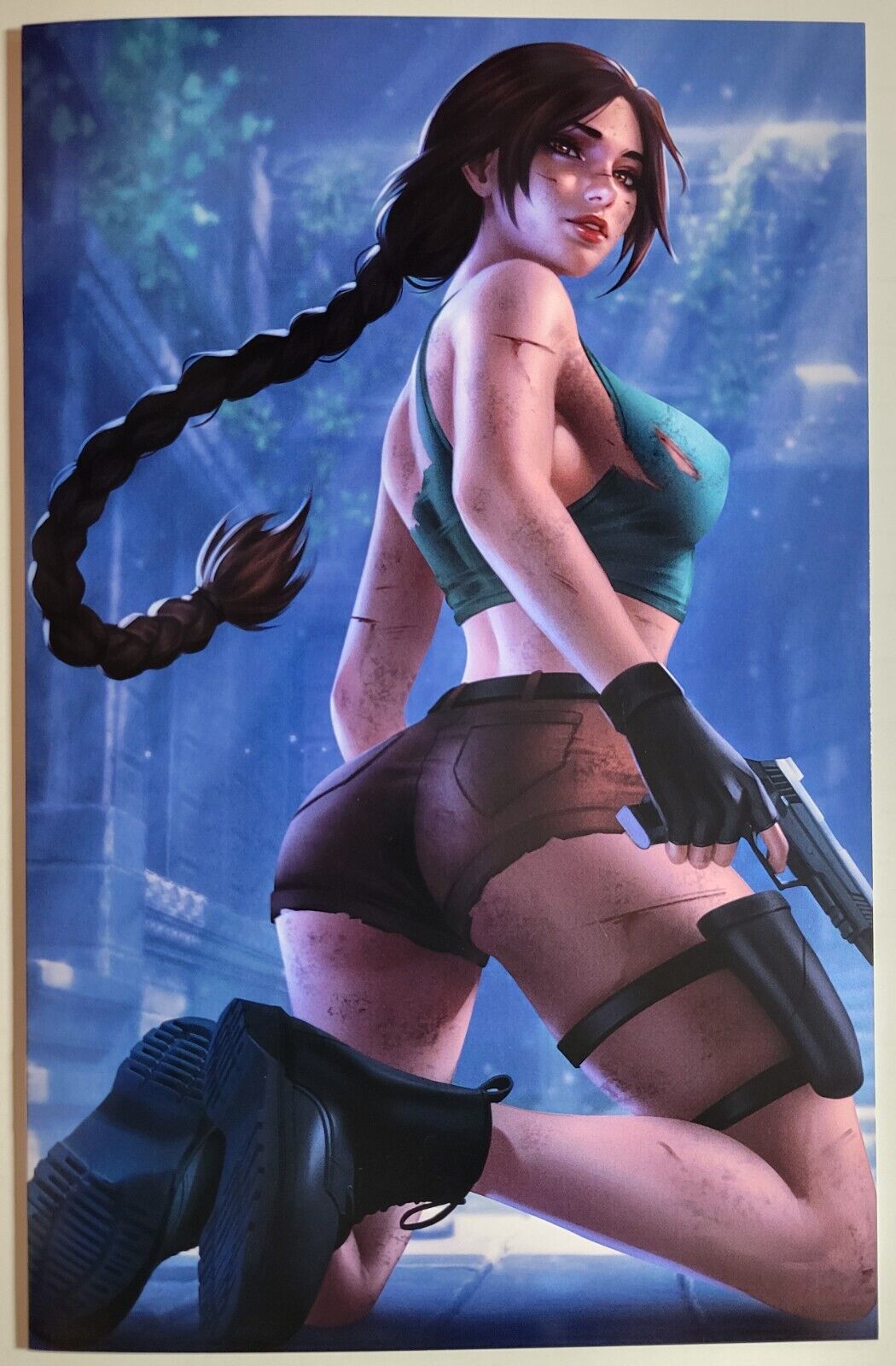 Duty Calls Girls #1 Tomb Raider Lara Croft Cave Raider Battle Worn Chaz Ltd 20