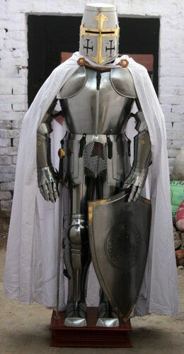 Medieval Knight Wearable Suit Of Armor Crusader Gothic Full Body Armour LO49