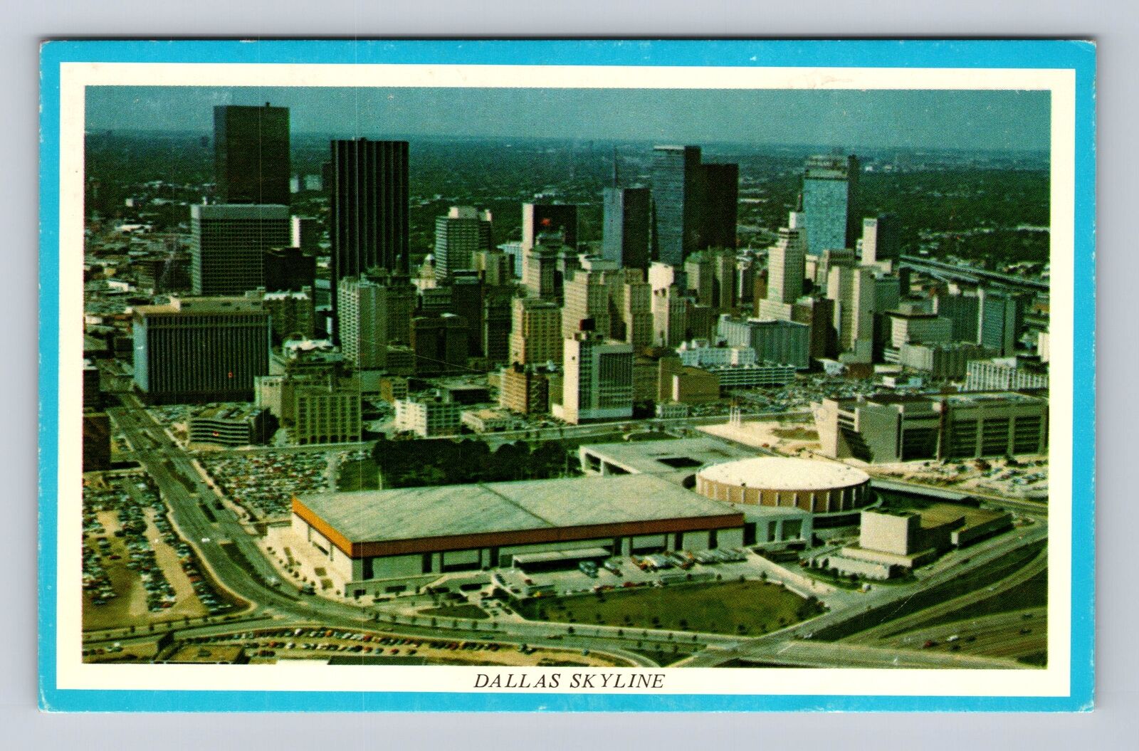 Dallas TX-Texas, Aerial Of Skyline, Antique, Vintage c1979 Souvenir Postcard