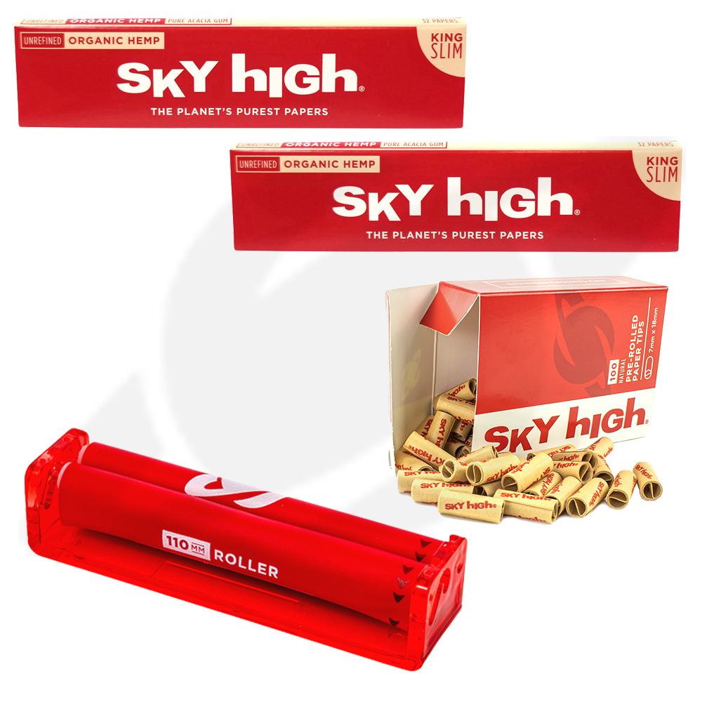 Sky High Papers Tips and Roller Bundle - King Size Organic Papers