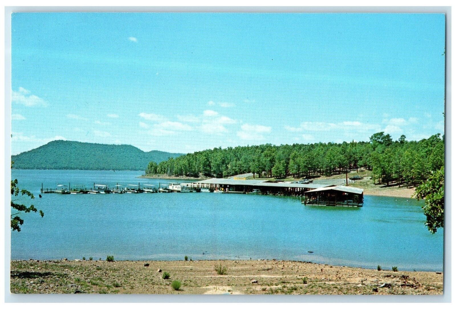 c1960s The Fairfield Bay Marina Fairfield Bay Arkansas AR Unposted Boat Postcard