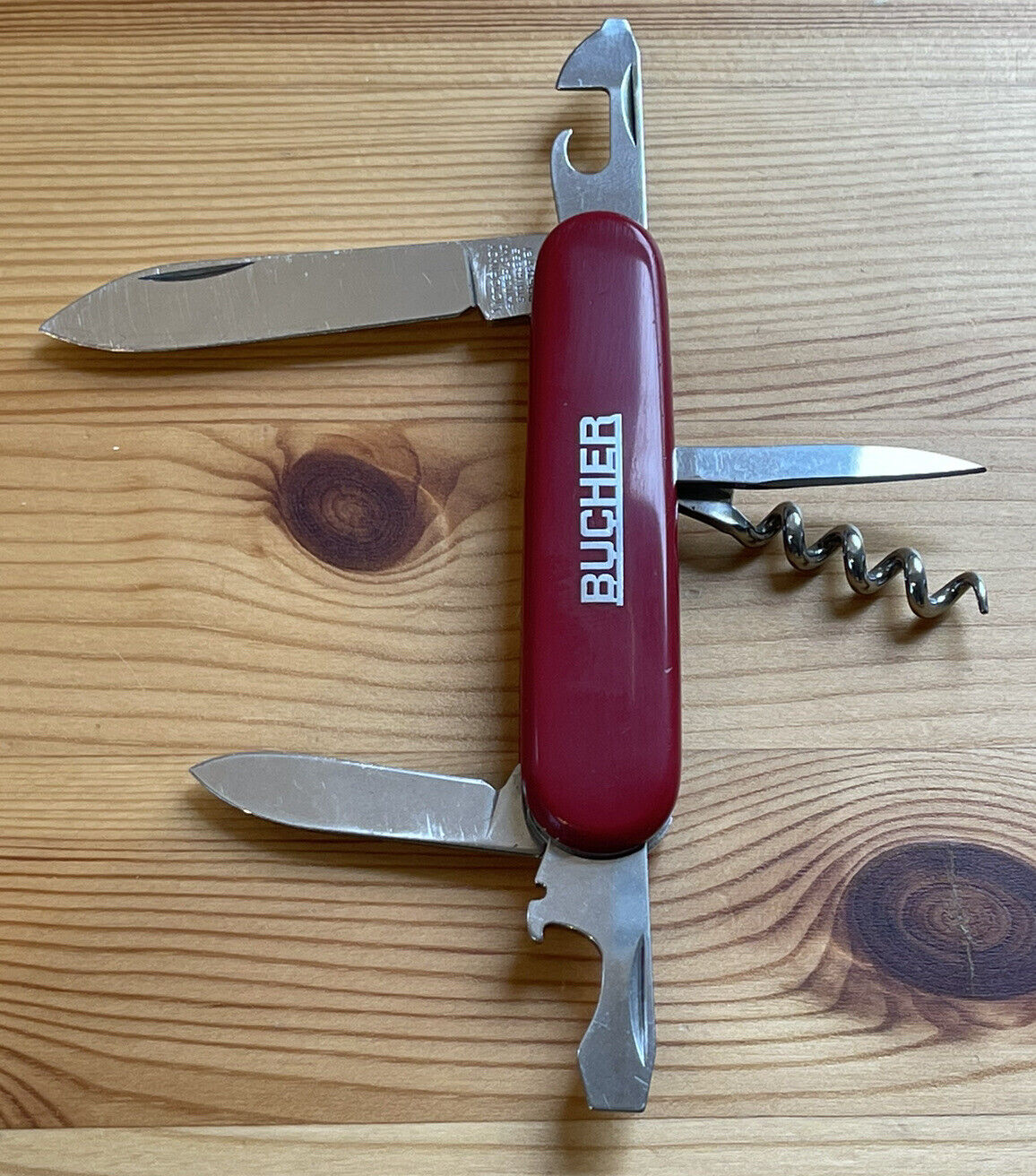 Rare VTG Victorinox TOURIST Swiss Army Knife 'BUCHER' No Scale Tools Or Key Ring