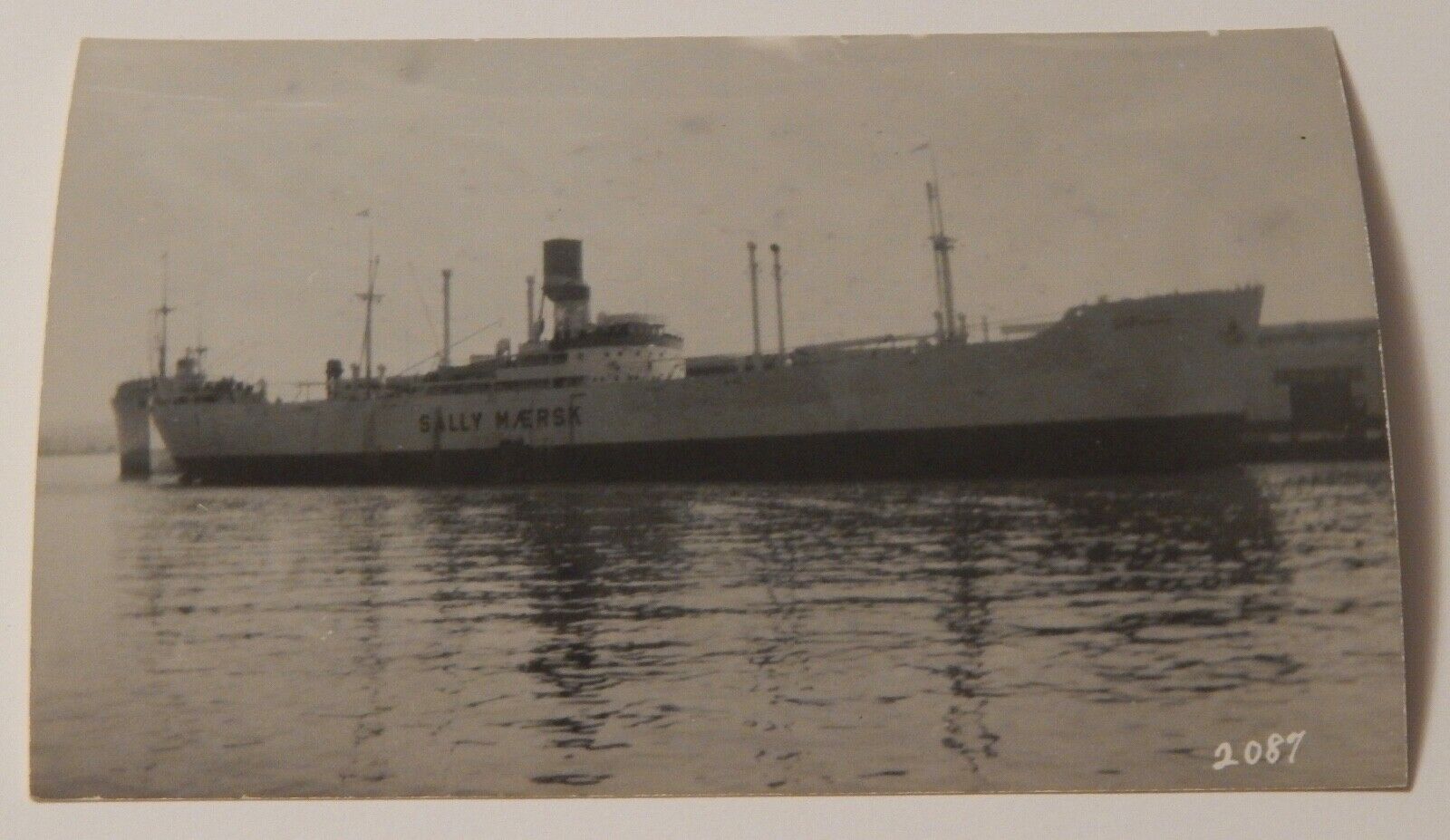 Steamship Steamer SALLY MAERSK real photo postcard RPPC