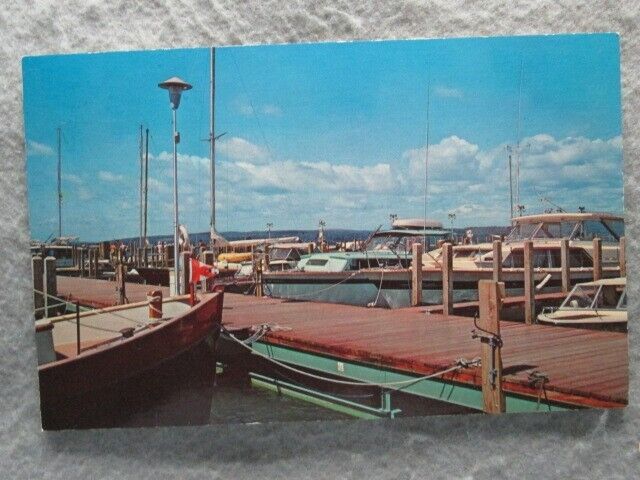 Vintage Marina At Petoskey, Michigan Postcard