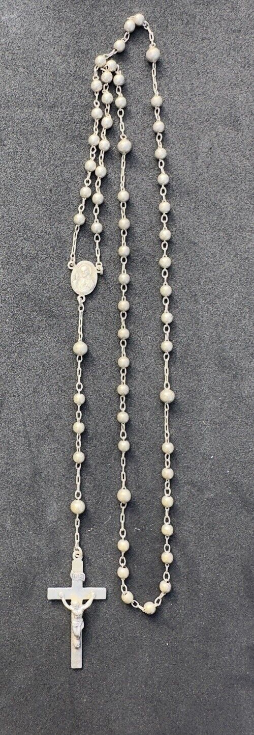 Antique SWIFT & FISHER Sterling Silver  Rosary   - 17\