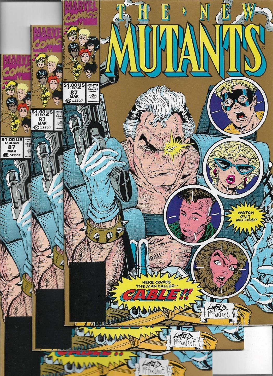THE NEW MUTANTS #87 1990 NEAR MINT- 9.2 4790 CABLE three issues 2nd print