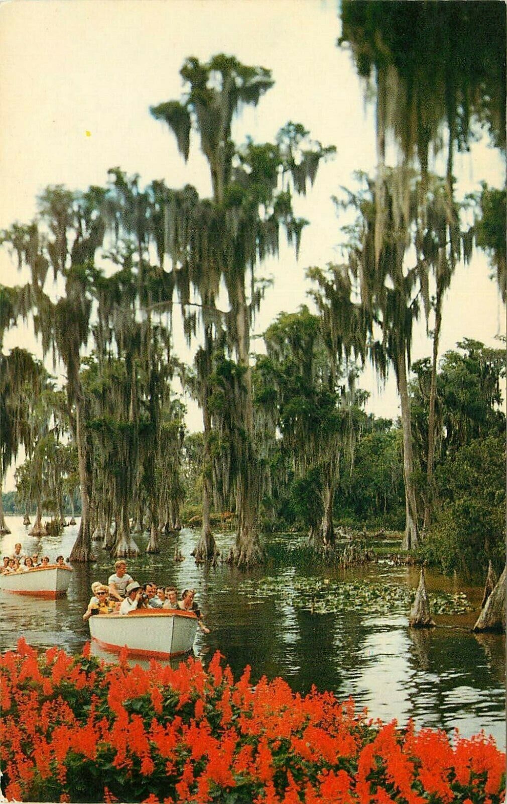 Sightseeing Boats Cypress Gardens Florida FL Postcard