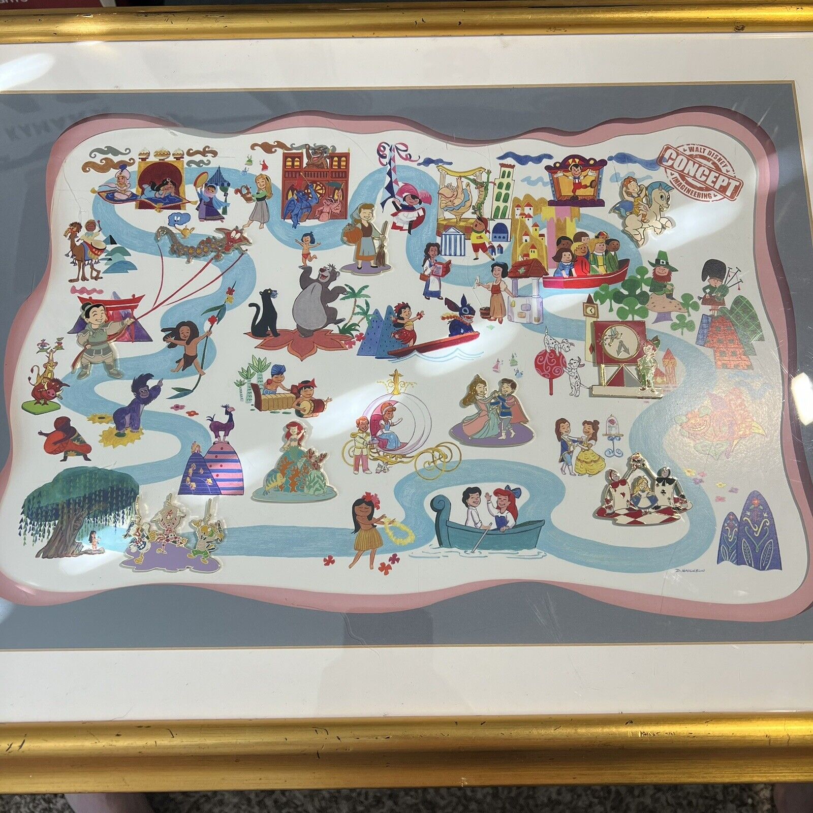 DISNEY WDW IT'S A SMALL WORLD MAGICAL TRANSFORMATION FRAMED SET 9 Pins /300 Rare