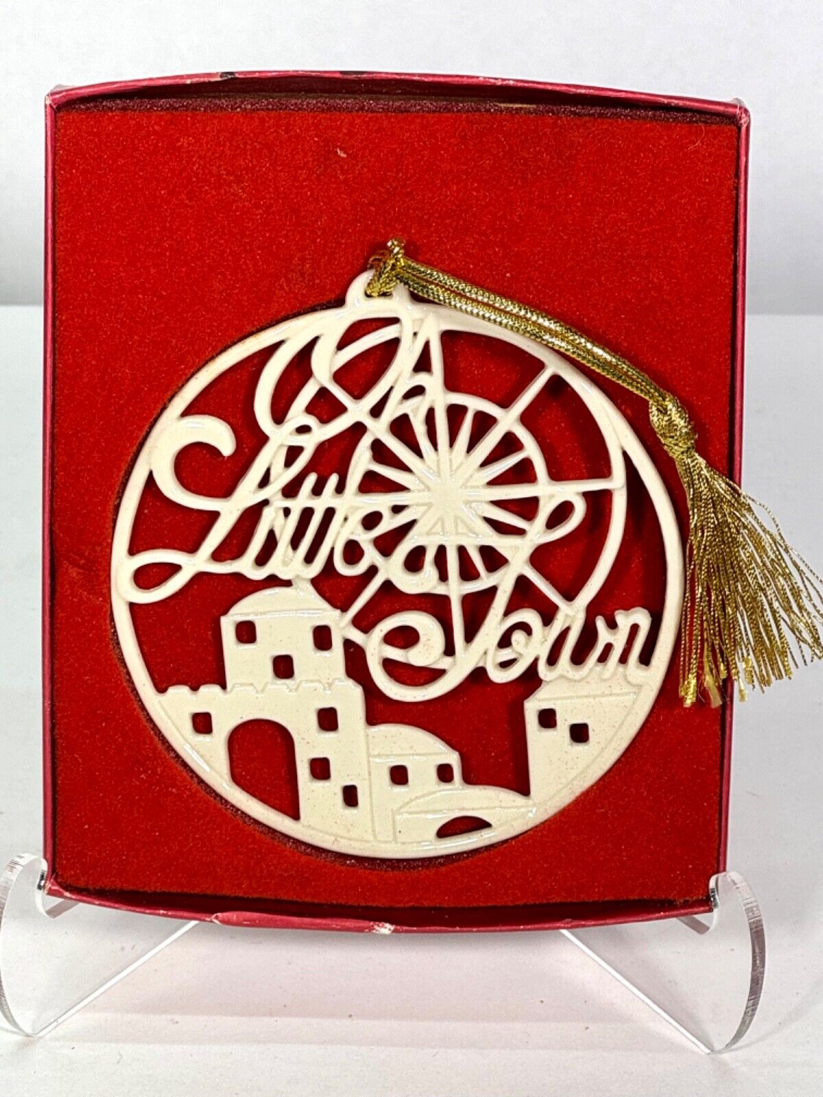 LENOX Oh Little Town of Bethlehem Songs of Christmas Ornament in Box VGC
