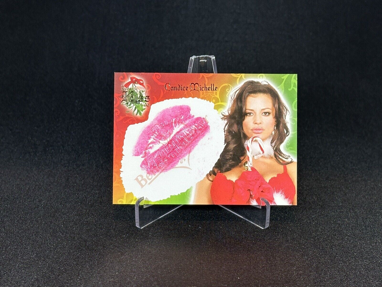 2006 Benchwarmer #2 Candice Michelle Authentic Kiss Card