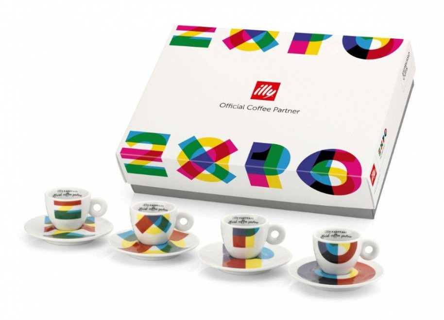 illy Art Collection 2015 Expo Milan - 4 Espresso cups Limited Edition Rare