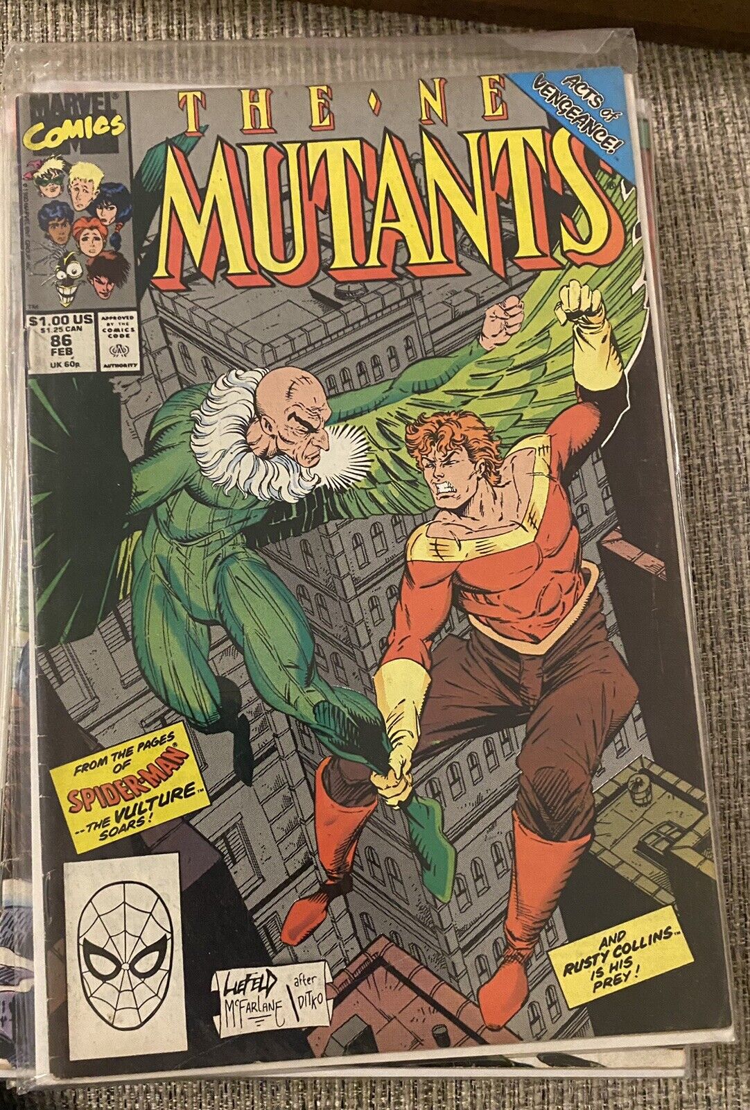 New Mutants # 86 VF+ 1990 Marvel Comic 1st Cable Cameo McFarlane Rob Liefeld Art