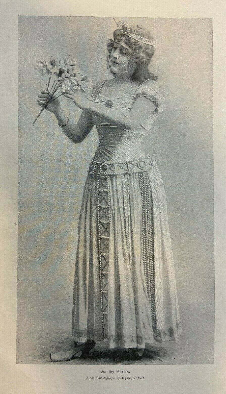 1896 Vintage Magazine Illustration Actor Dorothy Morton