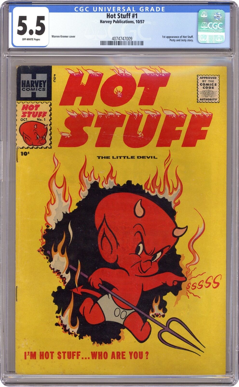 Hot Stuff #1 CGC 5.5 1957 4074747009