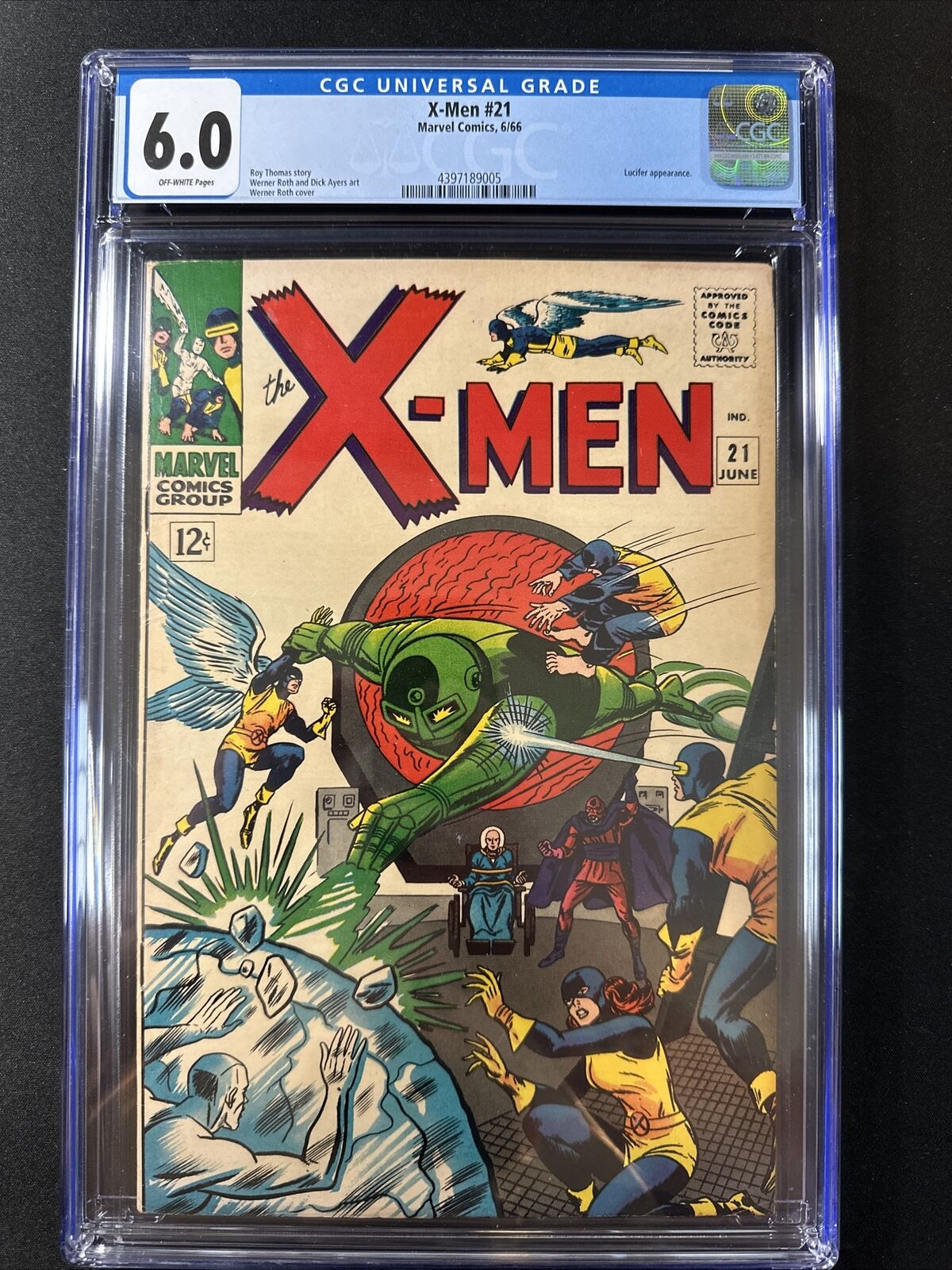 X-Men #21 CGC 6.0 OFF WHITE Pages Vintage Old Silver Age Marvel Comics 1966