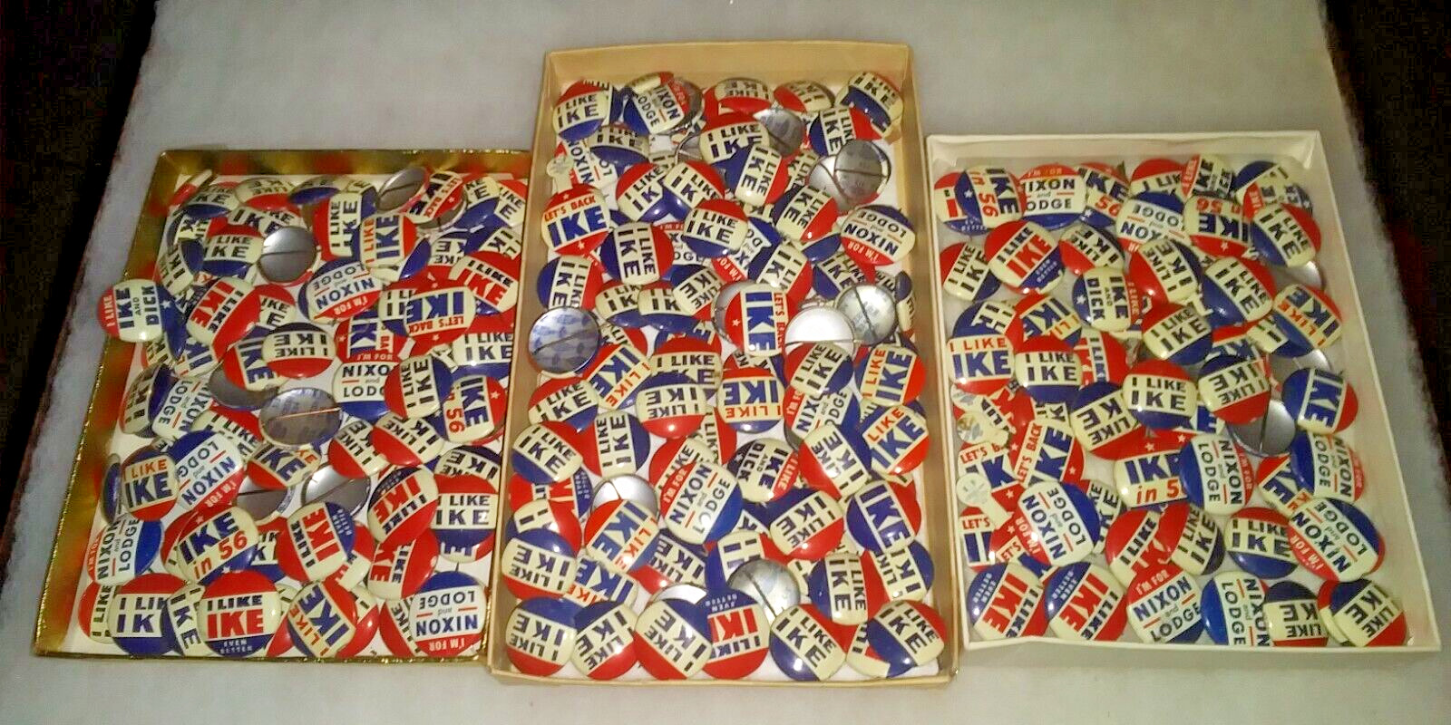 Massive Vintage Ike Political Pinback Buttons  - 243 pc. Lot