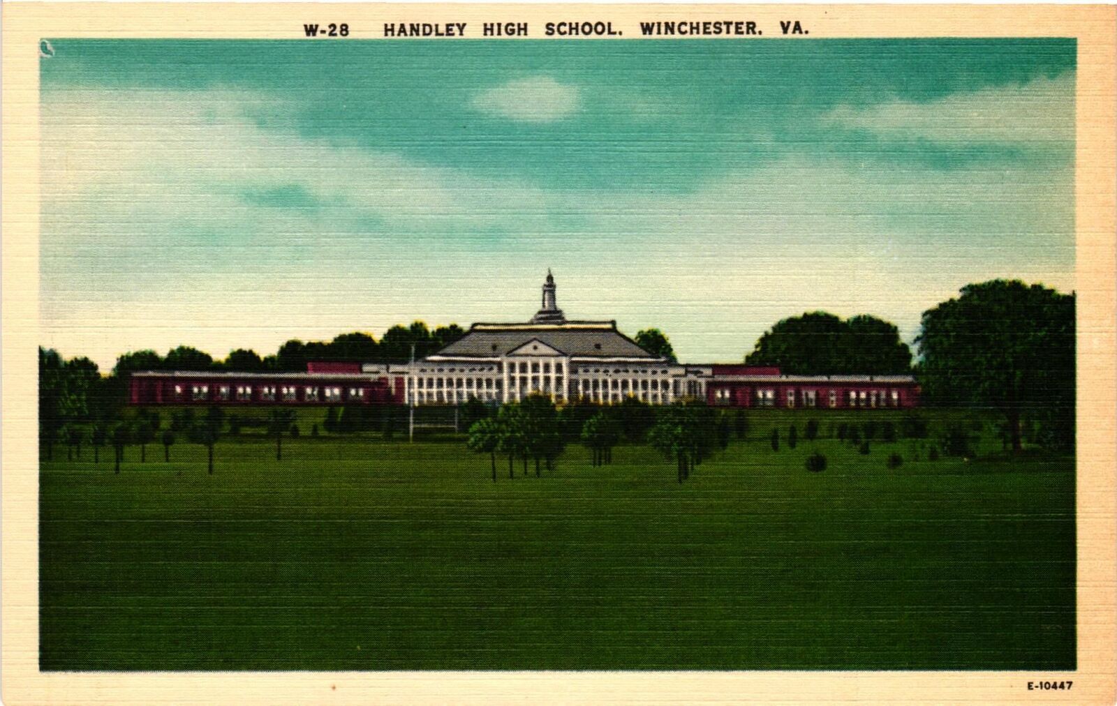 Vintage Postcard- Handley High School, Winchester, VA