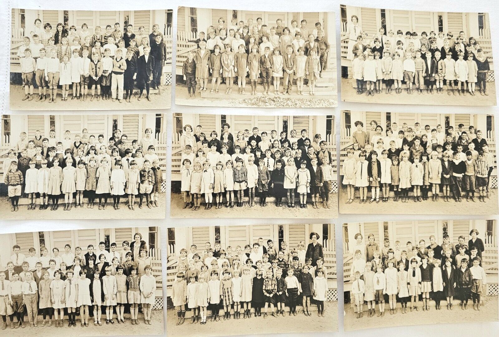 9 Vintage Photographs 1930-1940s School Class Pictures Alabama