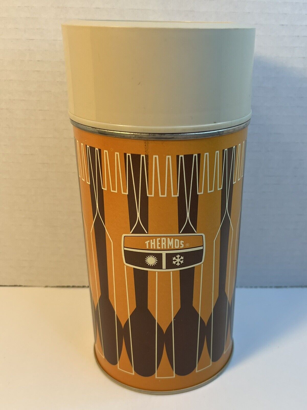Vintage 1971 King Seeley Pint Size Thermos Bottle No. 7263 Soup Stew Wide Mouth