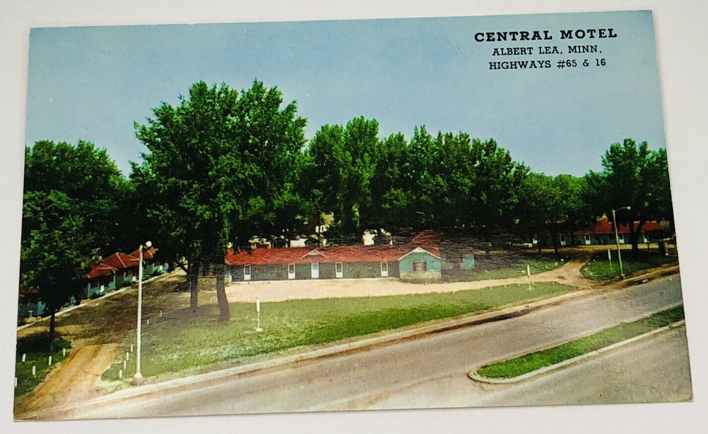 1950s Albert Lea MN Minnesota Postcard Central Motel