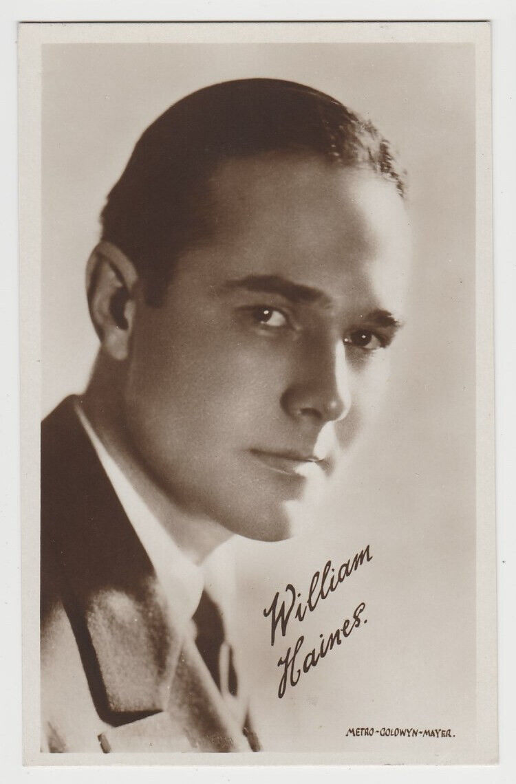 William Haines vintage 1930 Sarony Cinema Stars Postcard RPPC Series 3 #24
