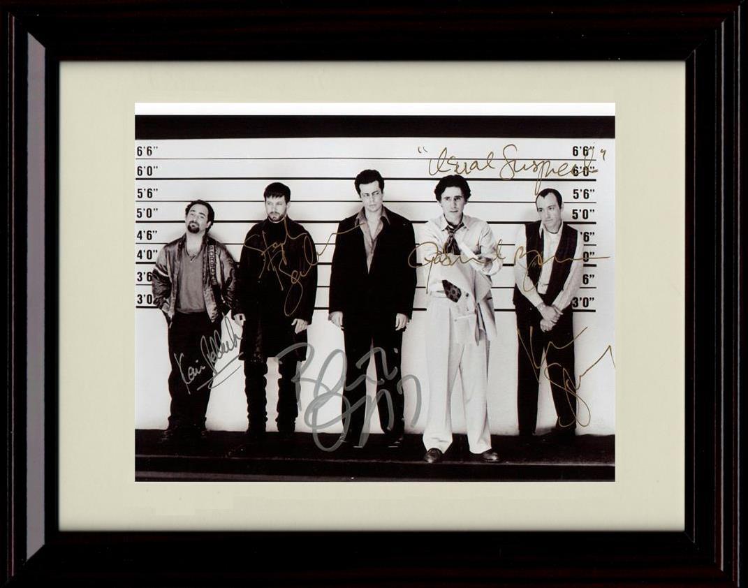 8x10 Framed The Usual Suspects Autograph Promo Print - Black and White Cast