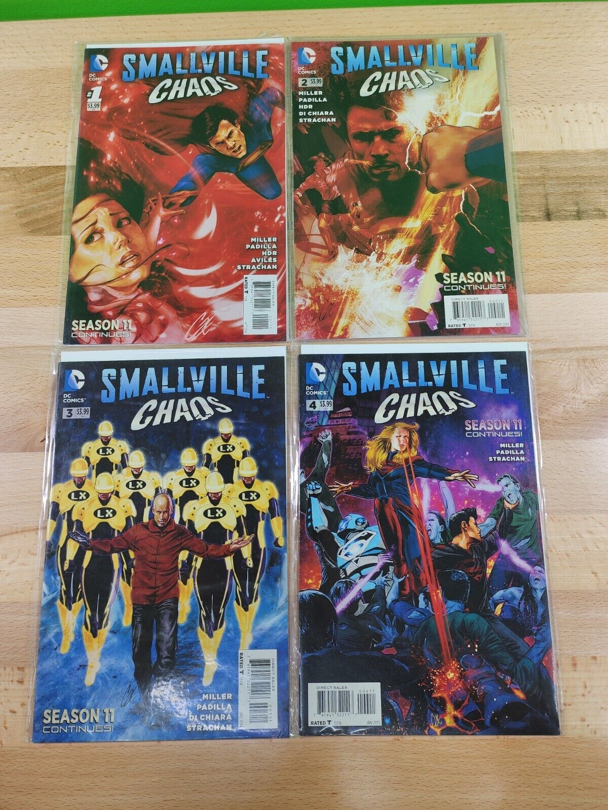 Smallville Chaos #1-4 Complete Series DC Comics Season 11 Continues HTF SUPERMAN