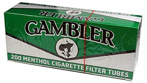 Gambler Green Menthol King Size RYO Cigarette Tubes 200ct Box (5-Boxes)